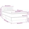 vidaXL Boxspring met matras en LED stof cr&egrave;mekleurig 100x200 cm