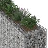 vidaXL Gabion Verhoogd Bed 3 pcs Zilver 250 x 50 x 150 cm