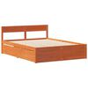 vidaXL Bedframe zonder matras massief grenenhout wasbruin 120x190 cm
