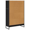 vidaXL Boekenkast Zwart Eiken 80 x 30 x 155 cm Bewerkt hout