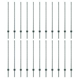 vidaXL Afrasteringspaal 22 pcs Groen 160 cm Staal
