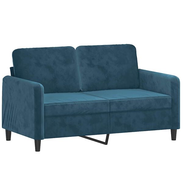 VidaXL 3-delige Loungeset fluweel blauw