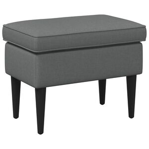vidaXL Voetenbank Donkergrijs 55 x 35 x 41 cm Stof