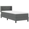 vidaXL Boxspringbed met matras Donkergrijs 200 x 80 cm Polyester