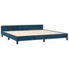 vidaXL Bedframe zonder matras 200x200 cm fluweel donkerblauw
