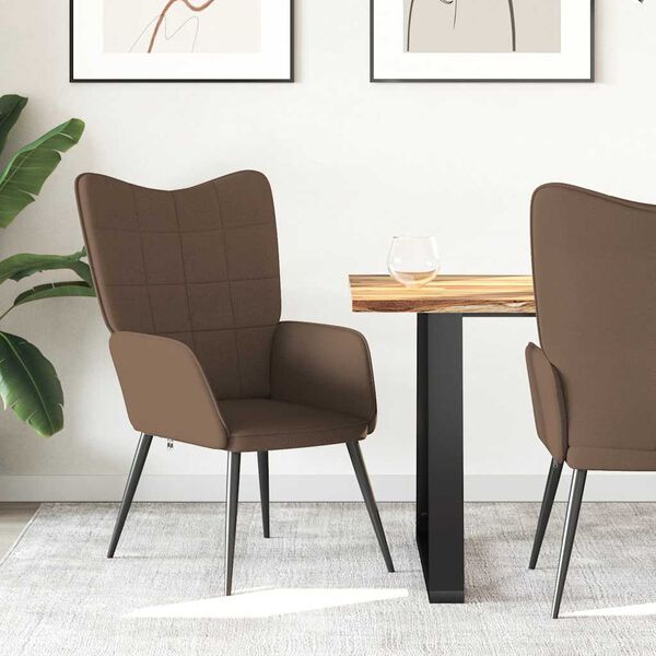 vidaXL Relaxstoel stof bruin