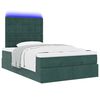 vidaXL Ottoman bed met matrassen en LED's 120x200cm fluweel
