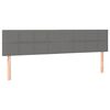 vidaXL Ottoman bed met matrassen en LED's 160x200cm stof donkergrijs