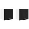 vidaXL Hangkast 2 pcs Zwarte Eik en Wit 40 x 31 x 40 cm Bewerkt hout