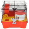 vidaXL Hamsterkooi 58x32x36 cm polypropeen en metaal rood