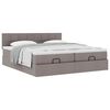 vidaXL Ottoman bed met matrassen 180x200cm stof taupe