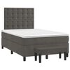 vidaXL Boxspring met matras fluweel donkergrijs 120x190 cm