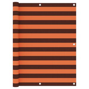 vidaXL Balkonscherm 120x600 cm oxford stof oranje en bruin