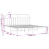 vidaXL Bedframe met hoofdbord metaal wit 183x213 cm