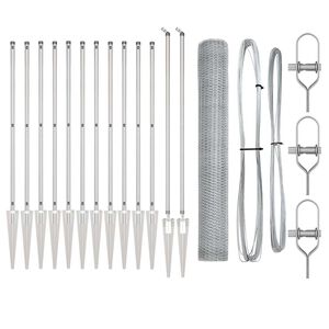 vidaXL Gecombineerd draadhek met spikes 25 x 1,4 m (B x H)