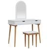 vidaXL Toilettafel Set FAUSKE 3 st Wit 100 x 50 x 143 cm