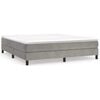 vidaXL Boxspring bed 180x200 cm fluweel lichtgrijs