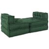 vidaXL Modulair bank 4 pcs Groen Stof
