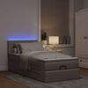 vidaXL Ottoman bed met matras en LED's 80x200cm stof taupe
