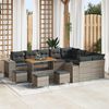 vidaXL Tuin Sofa Set met kussen 13 pcs Grijs poly rattan