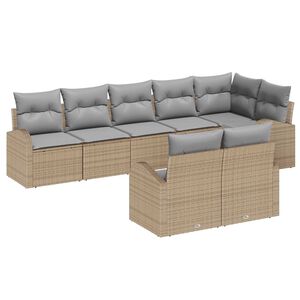 vidaXL Tuin Sofa Set 8 pcs poly rattan