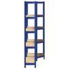 vidaXL Legbordenset 5-laags 2 st staal & bewerkt hout blauw