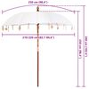 vidaXL Balinese Parasol Cr&egrave;me 215 x 215 x 260 cm