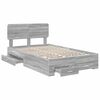 vidaXL Bedframe met hoofdeinde Grijs Sonoma 120 x 190 cm Bewerkt hout