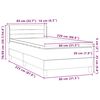 vidaXL Boxspring met matras fluweel roze 80x220 cm