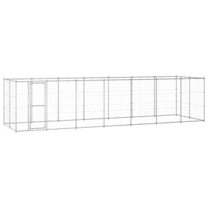 vidaXL Hondenkennel 16,94 m&sup2; gegalvaniseerd staal