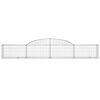 vidaXL Schanskorven 15 st gewelfd 300x30x40/60 cm gegalvaniseerd ijzer
