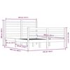 vidaXL Bedframe massief grenenhout wit 120x200 cm