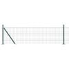 vidaXL Euro-hek met betonnen voetstuk 10 x 0,6 m PVC-Coated Staal Mesh
