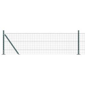 vidaXL Euro-hek met betonnen voetstuk 10 x 0,6 m PVC-Coated Staal Mesh
