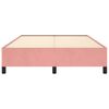 vidaXL Bedframe fluweel roze 140x190 cm