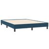 vidaXL Boxspring met matras fluweel donkerblauw 160x210 cm