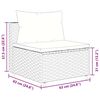 vidaXL 9-delige Loungeset met kussens poly rattan bruin
