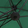 vidaXL Parasol met stalen paal 300 cm groen
