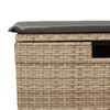 vidaXL 5-delige Loungeset met kussens poly rattan en acaciahout beige
