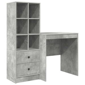 vidaXL Bureau Beton Grijs 115,5 x 50 x 127 cm 2 st