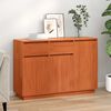 vidaXL Dressoir met lade Wasbruin 110 x 34 x 75 cm Massief grenenhout