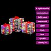 vidaXL Cadeau Doos met 60 LED 3 pcs Multikleur 20 x 20 x 20 cm Acryl