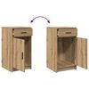vidaXL Dressoir met lade Artisan Eiken 40 x 40,5 x 75 cm Bewerkt hout