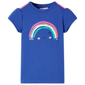 Kindershirt 116 kobaltblauw