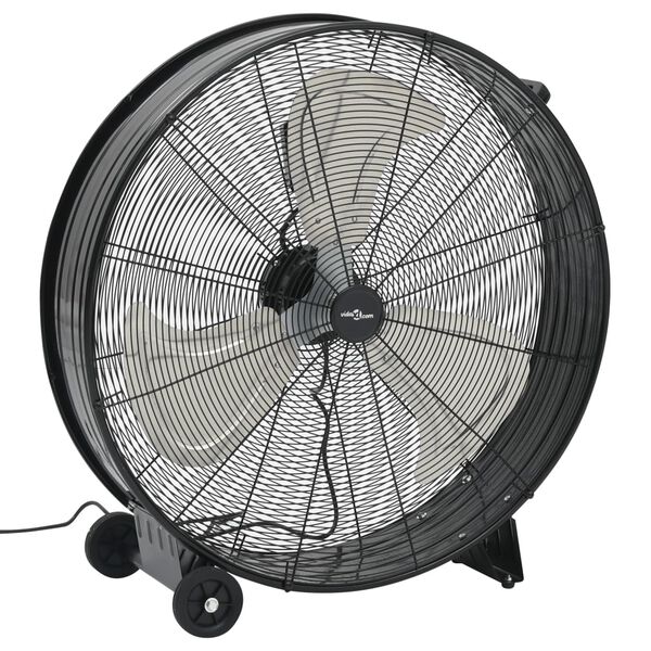 vidaXL Trommelventilator industrieel 187,7 W 77 cm zwart