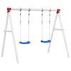 vidaXL Schommelset met 2 zitjes 38x16 cm polyetheen blauw
