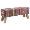 vidaXL Bank 110 x 30 x 45 cm Echt Leer Meerkleurig