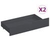vidaXL Bedframe met 2 lades massief grenenhout donkergrijs 140x200 cm