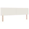 vidaXL Boxspring bed Cr&egrave;me en Wit 203 x 180 x 88 cm Katoenen stof