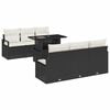 vidaXL Tuin Sofa Set 7 st 6-Aantal zitplaatsen Zwart en Cr&egrave;me